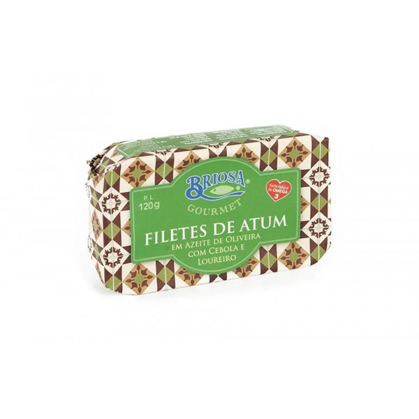 Filetes de Atum em Azeite c/Cebola e Loureiro 120g Briosa Gourmet