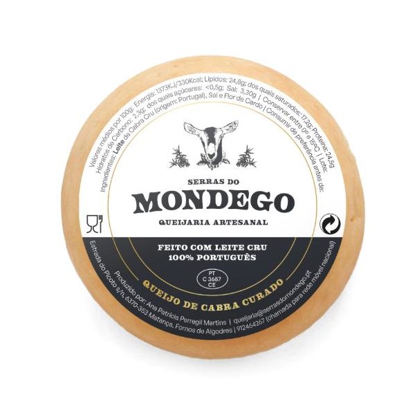 Queijo de Cabra Curado - Serras do Mondego Queijaria Artesanal Aprox. 130g
