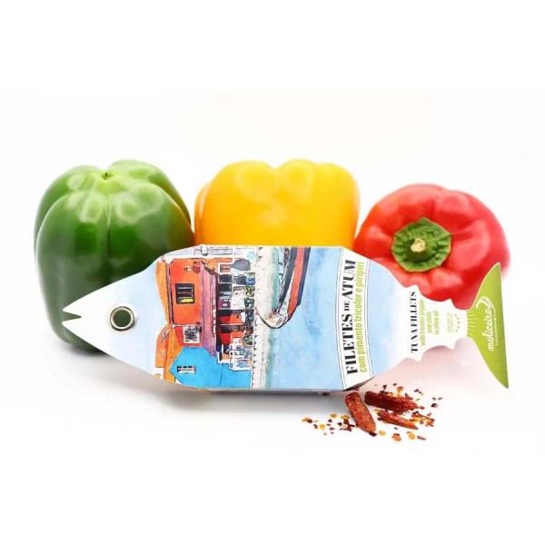 Filetes de atum com pimento tricolor e piri-piri em azeite 120g