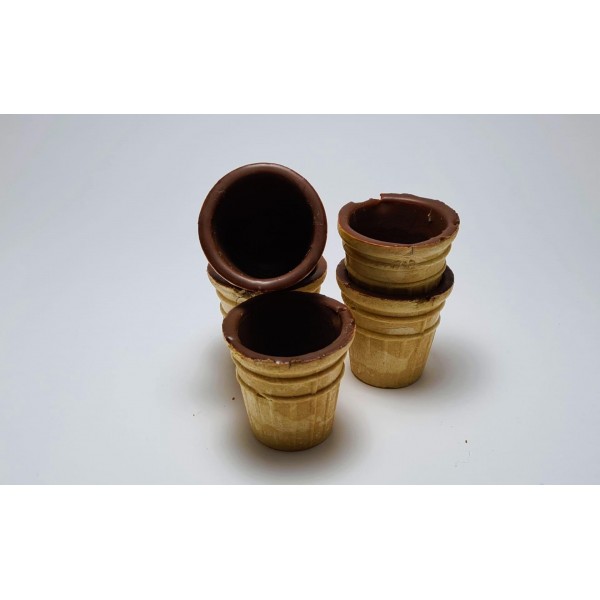 Copos de Bolacha c/Chocolate negro para café Avianense
