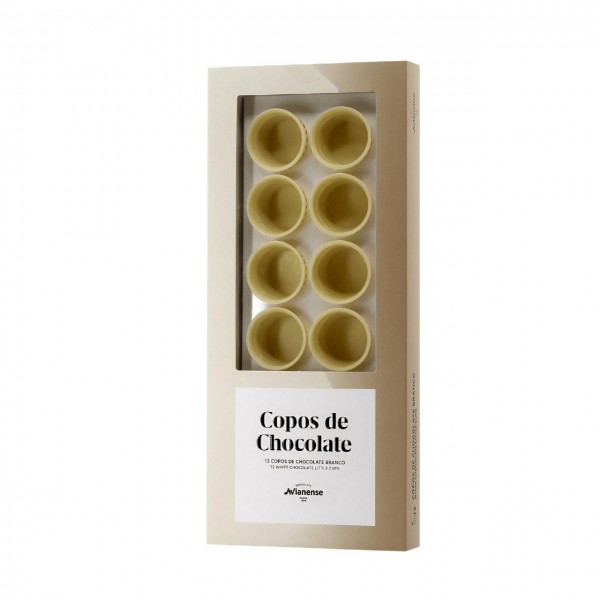 Caixa 12 Copos de Chocolate Branco Avianense