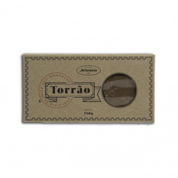 Torrão de Chocolate de Leite c/Amêndoa 150g Avianense