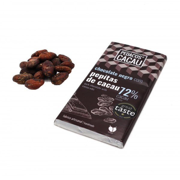 Tablete 30g Pepitas de Cacau Pedaços de Cacau