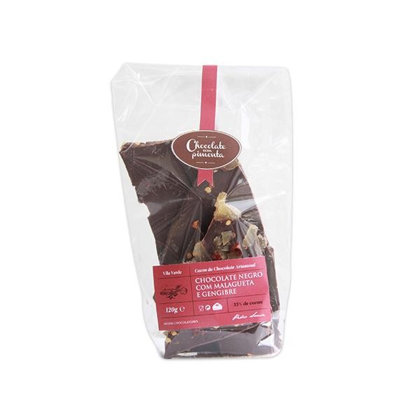 Cacos de Chocolate Negro com Malagueta e Gengibre - Chocolate com Pimenta